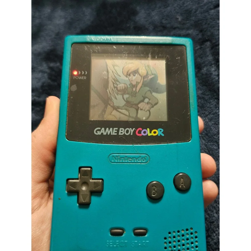 teal Nintendo Game Boy Color handheld console